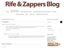 Rife and Zappers Blog